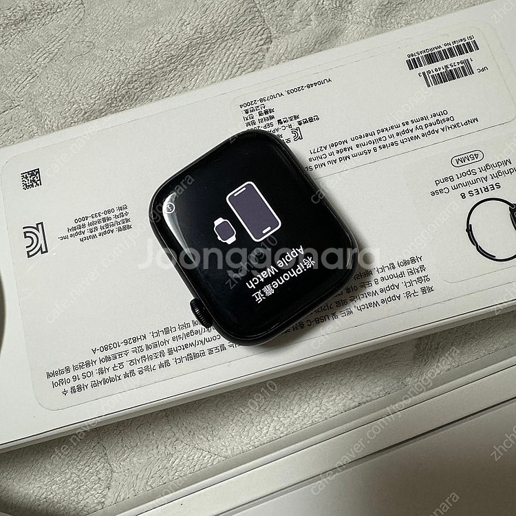 애플워치8 45mm gps 미드나이트 신품급 풀박스 급...--1