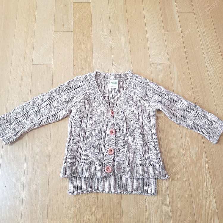 여아 꽈배기 가디건 3~4세 (5000원)--1