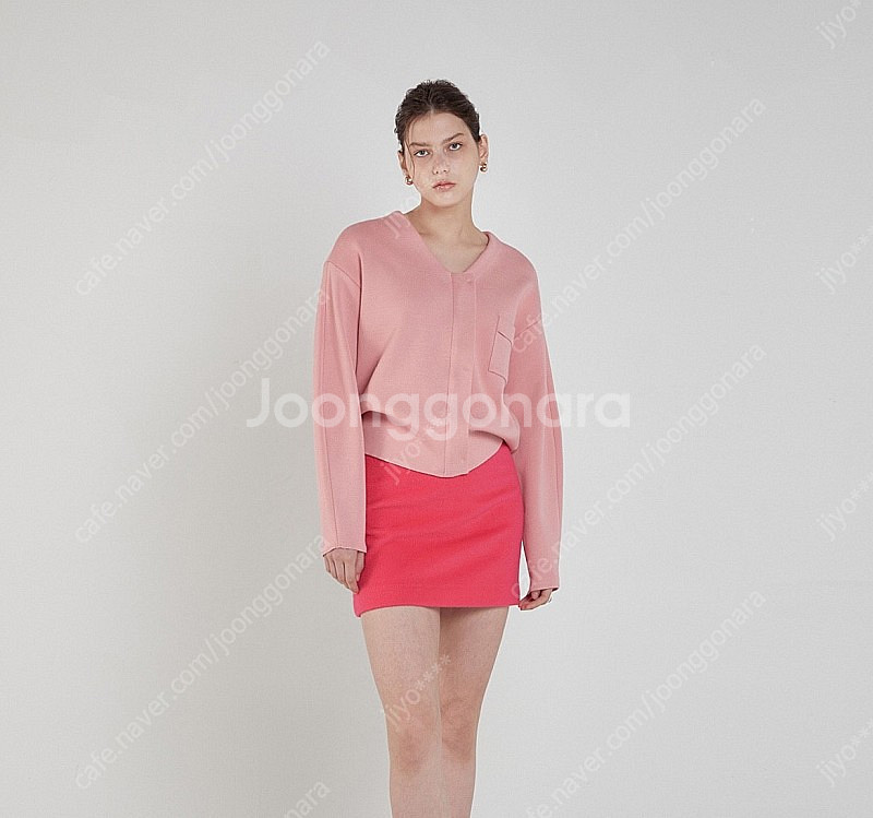 씨에씨 핑크 가디건 NORDIC CARDIGAN JAC...--0