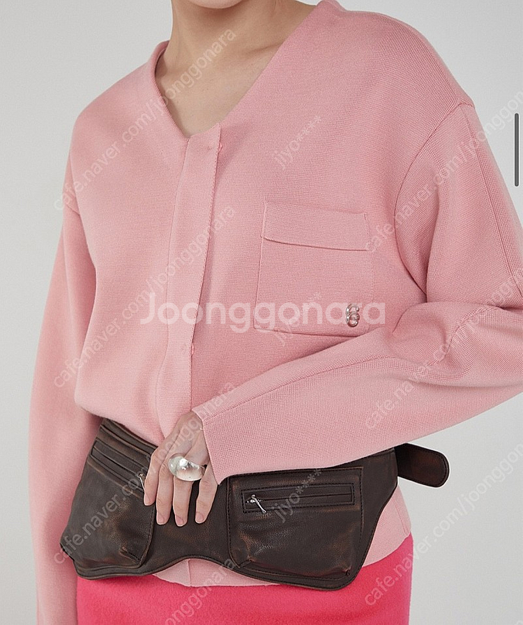 씨에씨 핑크 가디건 NORDIC CARDIGAN JAC...--1