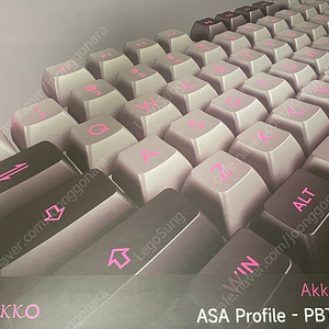 AKKO 블랙앤로즈 pbt ASA 키캡