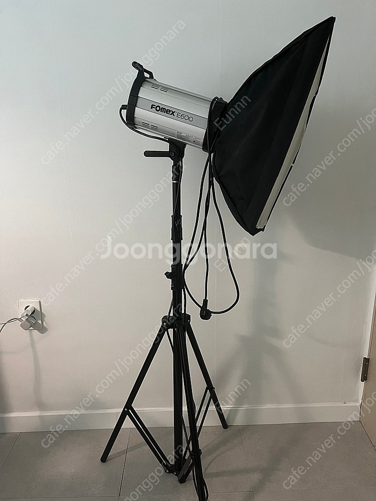 포맥스 E600 1세트 +스탠드+ 소프트박스2개 (45+120) + rx-1무선 동조기 + 유선동조기--0