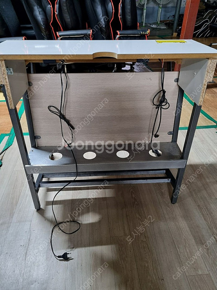 PC방책상(시스템 책상)=스피커 탑재,컴본체 뒷면,--5