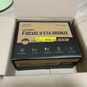 마이크로닉스 800W 쿨맥스 FOCUS II ETA BRONZE 파워 팝니다