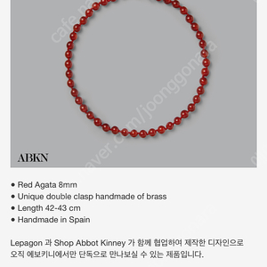 에보키니 Agata Necklace 판매 얼바닉30