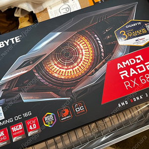 기가바이트 라데온 RX 6800 XT Gaming OC D6 16GB 피씨디렉트 팝니다.