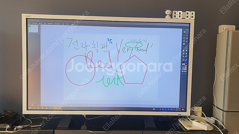 70인치 전자칠판 + 스탠드 + 대형 스피커 + 리모콘--3