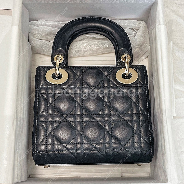 디올 레이디백 미니 LADY DIOR 블랙--2