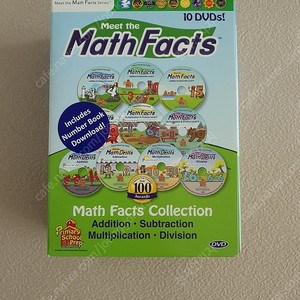 프리스쿨 프랩 매쓰 팩트 10종 dvd, math facts