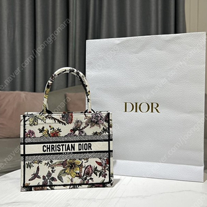 디올 Dior Book 보타니크 패턴 스몰 토트 백