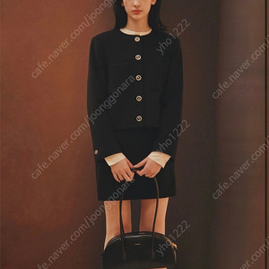 아비에무아 Wool-Cashmere Skirt (Black) 1사이즈