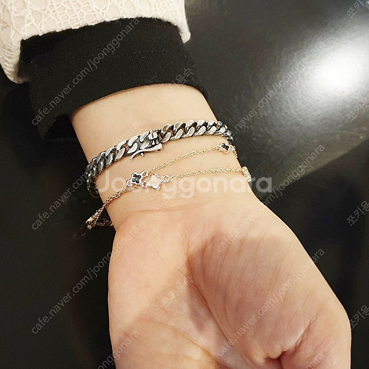 모던 빈티지 은팔찌 남자 여자 실버 체인 925실버 커... | 순금/골드바/돌반지 | 중고나라