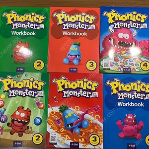 몬스터 파닉스 새책 시리즈 2-4 총 6권 monster phonics (workbook 포함)