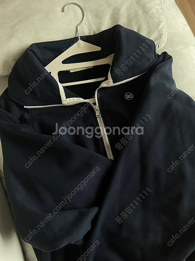 렉토 집업 맨투맨 네이비--0