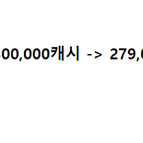 [판매]넥슨캐시 현대카드포인트 300,000캐시 -> 279,000원 판매합니다.