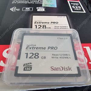 샌디스크 CFast 2.0 Extreme PRO 128GB 메모리카드(개봉후 미사용)