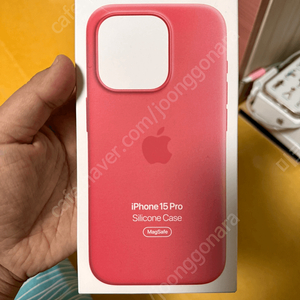 아이폰15프로 정품케이스 핑크 새상품