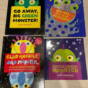 Monster book(몬스터책) Go away big green monster 외 총4권