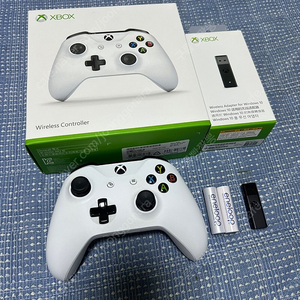 [판매] XBOX 컨트롤러 엑박패드 4세대 정품 무선 블루투스 PC + USB 리시버 + 에네루프x2