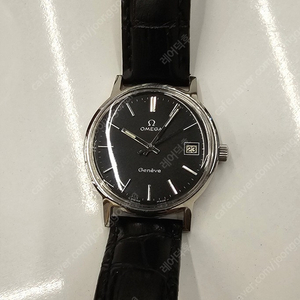 Omega Geneve SS 70년대 중반 빈티지 오메가 제네바 34.5mm Cal. 1030 데이져스트 블랙문자판 드레스워치