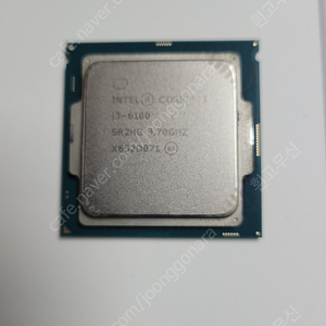 인텔 i3 6100 CPU(정품쿨러 포함) 팝니다