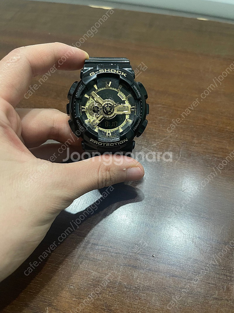 지샥 빅페이스 흑금 전자시계 ga-110gb--0