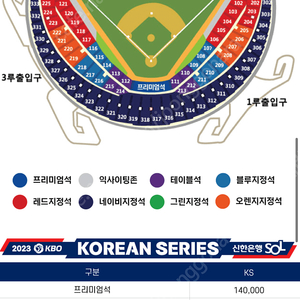 한국시리즈 1차전 LG트윈스 KT위즈 3루 220블 2연석 통로