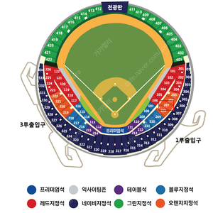 한국시리즈 2차전 1루 오렌지 207블럭 2연석 양도