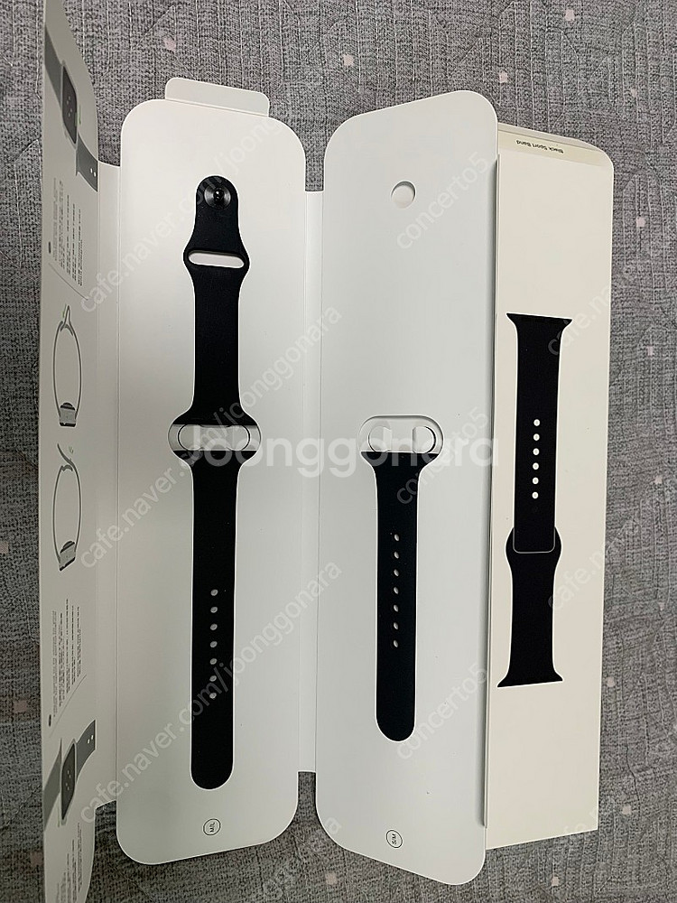 애플워치 40mm 정품 스포츠밴드(블랙)--0