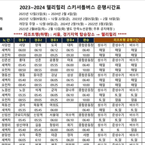 웰리힐리 시즌권판매(여학생)