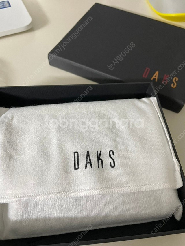 닥스 DAKS 로고배색 소가죽 카드지갑 새상품--5
