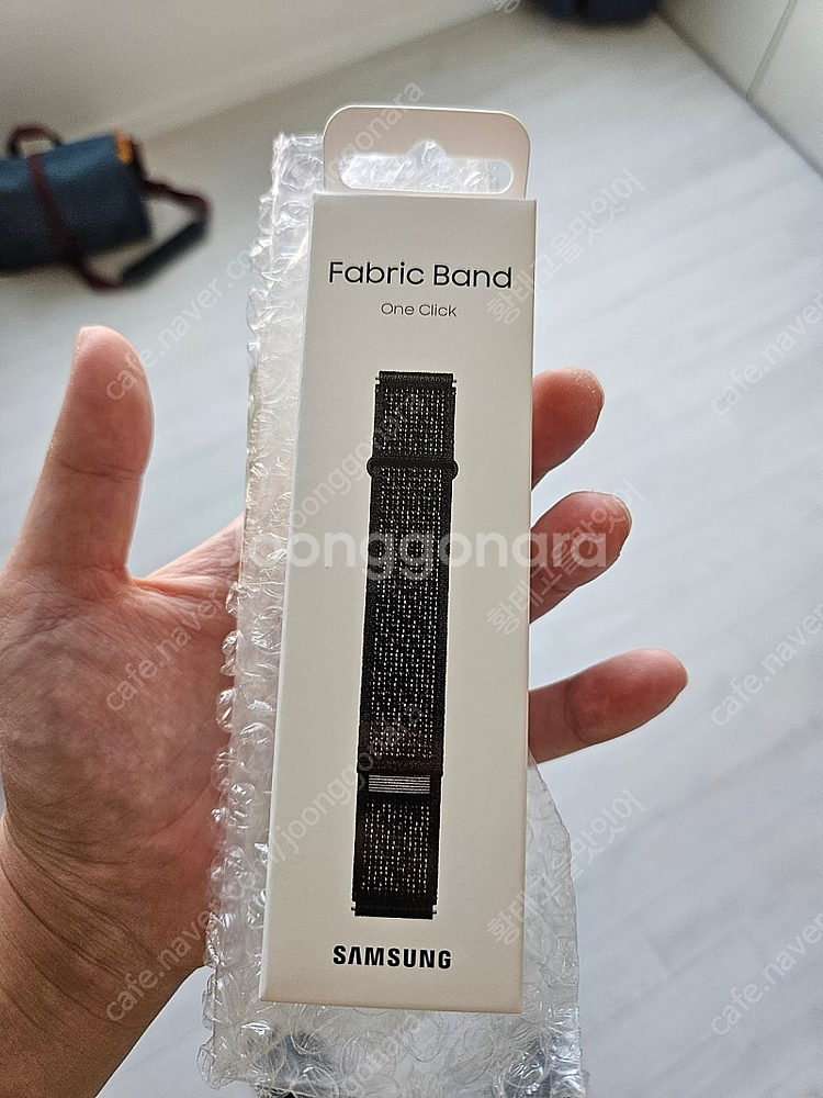 갤럭시워치6 스트랩 패브릭 와이드 블랙--1