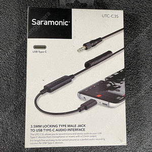 Saramonic UTC-C35 3.5MM -> USB TYPE C 오디오 변환케이블