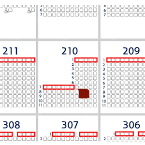 금요일 ) 11/10 한국시리즈 3차전 lg kt 210블록 8열 2연석 = 일괄 26만