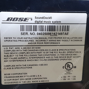 보스사운드독 전원 충전기 구합니다 DC 18V 1A Switching Power Supply for BOSE PSM36W-208 293247-004 SoundDock System