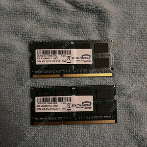 ddr3 pc3l-14900 노트북 램 8gb 두장