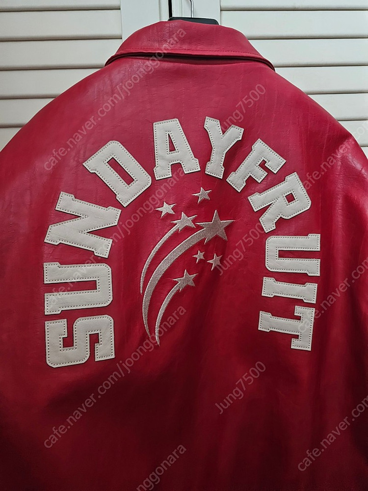 L) 선데이후르츠마켓 페이크 레더 자켓--2