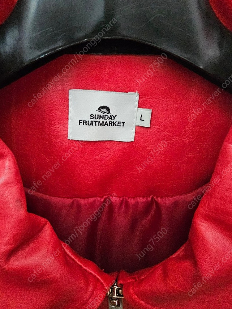 L) 선데이후르츠마켓 페이크 레더 자켓--5
