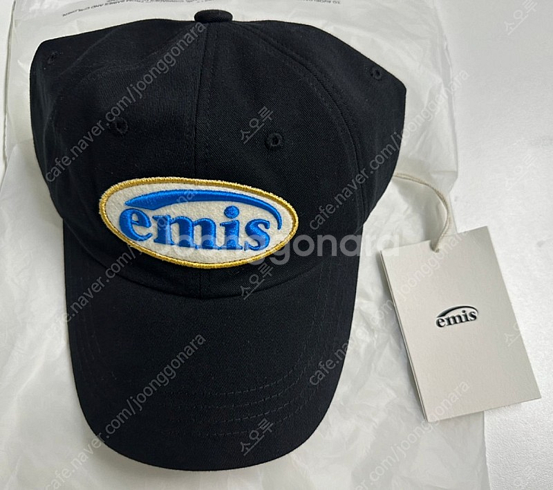 emis 이미스 모자 와펜 블랙--0