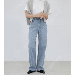 PVCS프븏스 플레인 와이드데님팬츠 미디움 숏기장