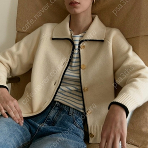 드파운드 가디건 gold button line collar cardigans
