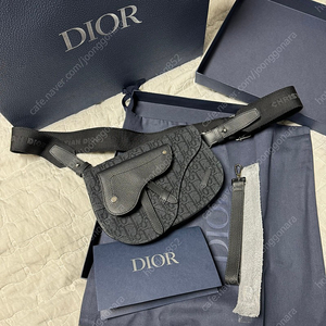 DIOR 디올 오블리크 자카드 파우치 새들백 크로스백 1ADPO095YKY