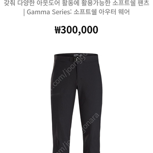 [34] 아크테릭스 감마팬츠 레귤러 기장(감마lt)