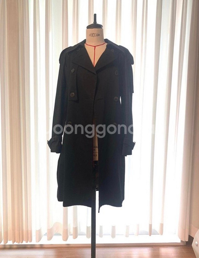 쟈니헤잇재즈 블랙x데님 트렌치 코트--3