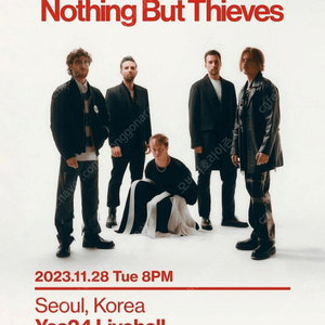 11/28(화) nothing but thieves 낫벗띠 내한 콘서트 스탠딩 4n번 양도