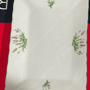 사각 가드닝 패턴 접시 앤티가 엔틱 접시 이미지