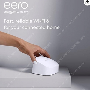 희고 이쁘고 작은 wifi-6 스마트홈 공유기 eero 6 dual band.