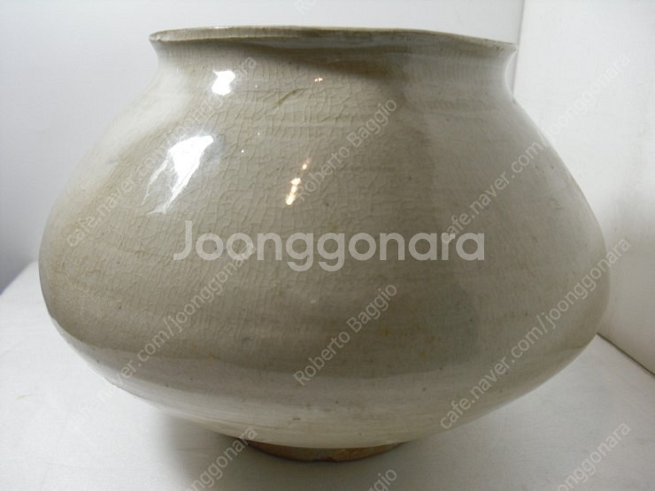 조선초기 제작된 빙열이 일품인 백자 단지 판매 합니다--1