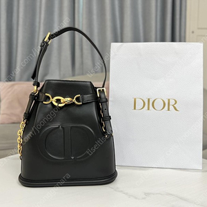 디올 C'EST DIOR CD 엠보싱 송아지 가죽 미디엄 백