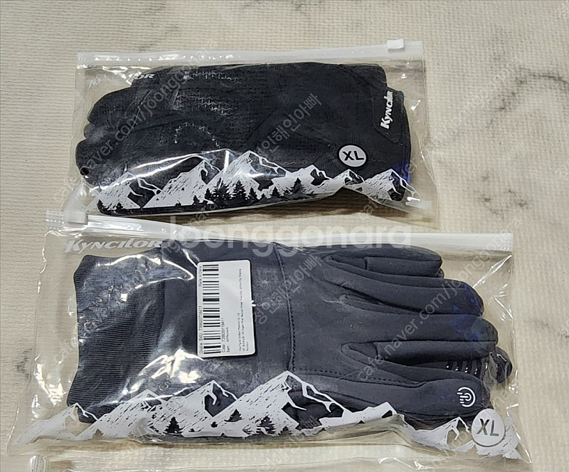(19)(자전거/바이크/킥보드/아웃도어)긴장갑 XL사이즈 2켤레(가을용~겨울용)--0